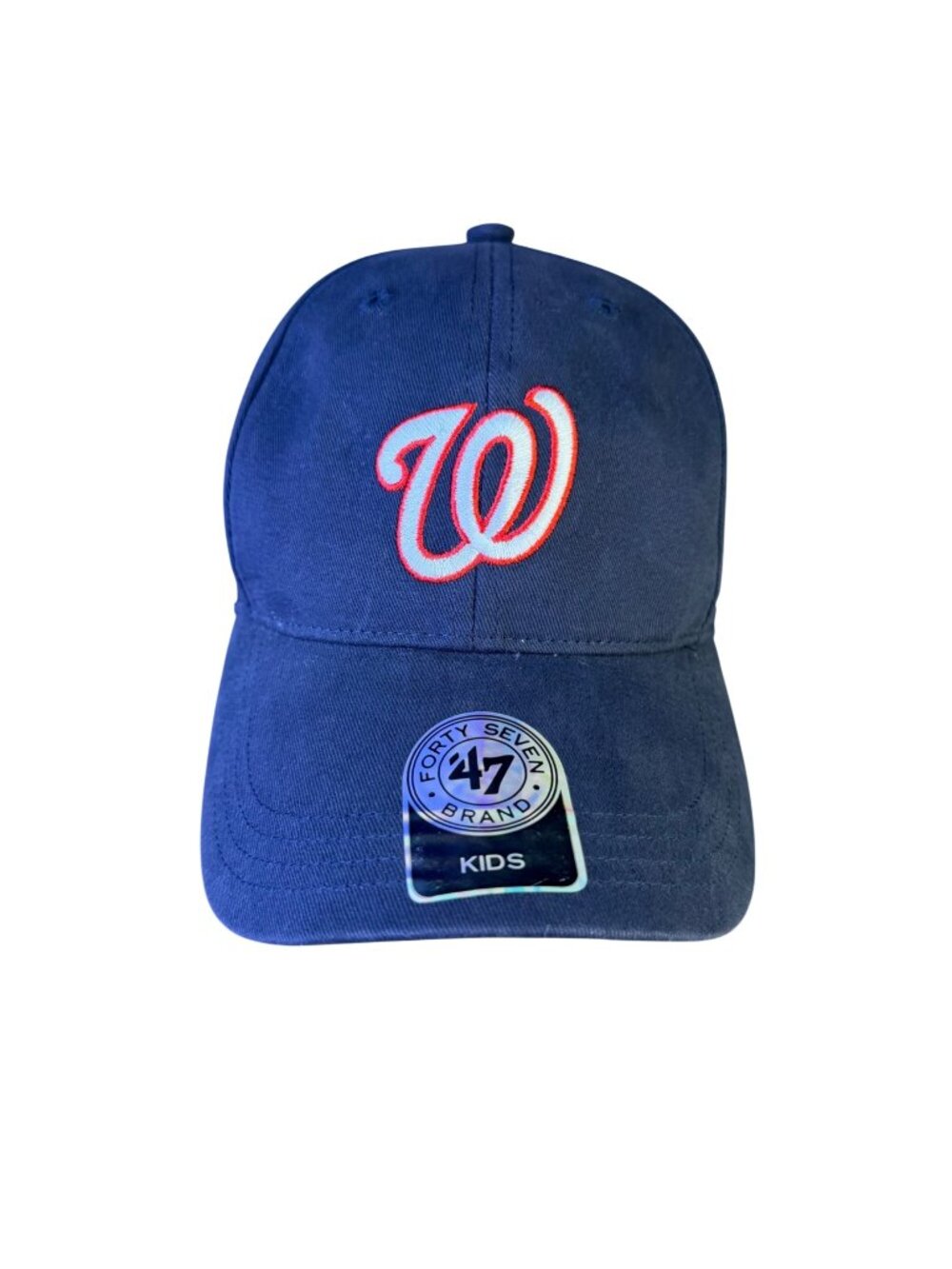 47 Brand Kids Navy Cotton Baseball Cap Adjustable Embroidered W Logo